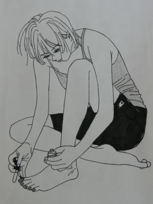 Jeune fille coquette